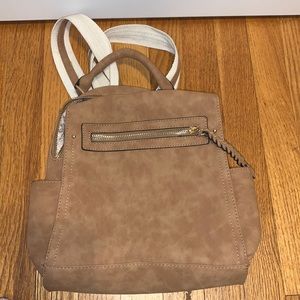 tan backpack